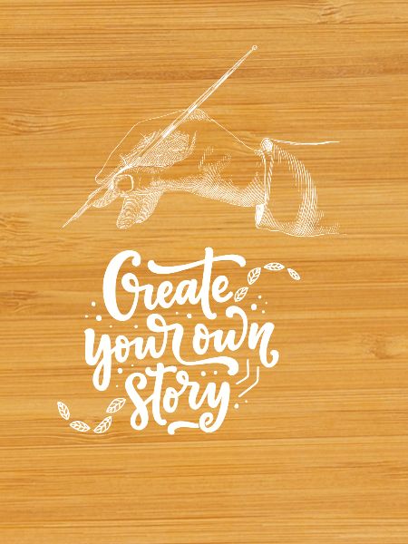 Hand illustration with inspirational message