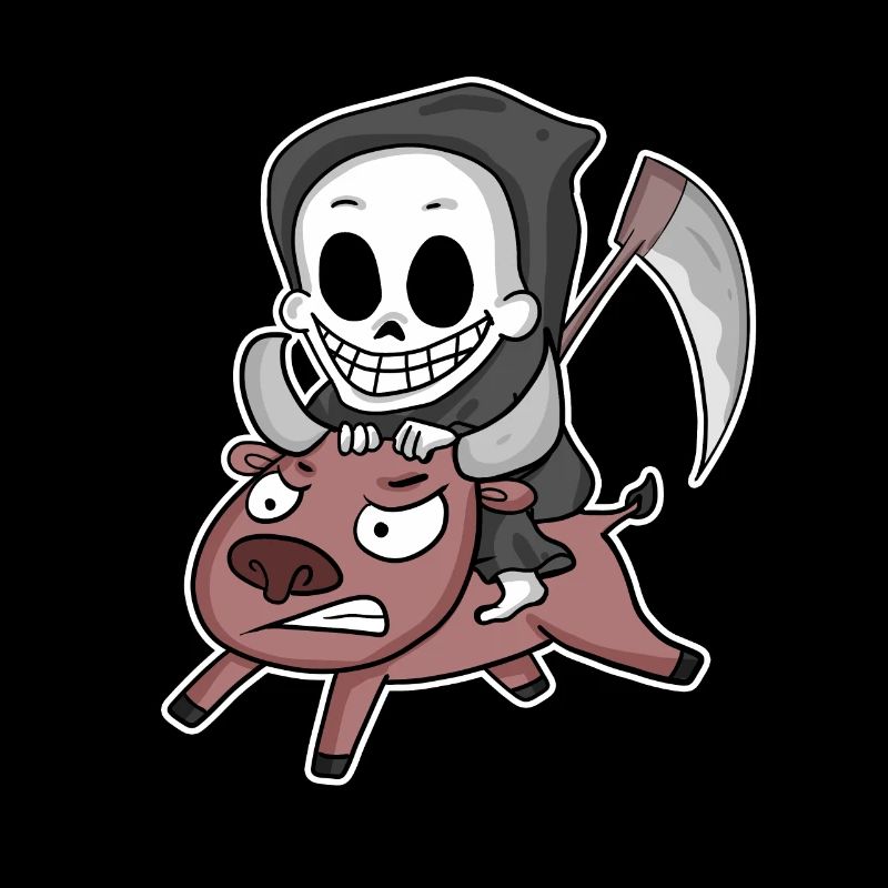 Motif de la vache de la faucheuse