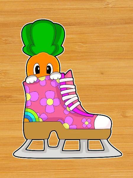Karotte Eislaufen Schlittschuhe