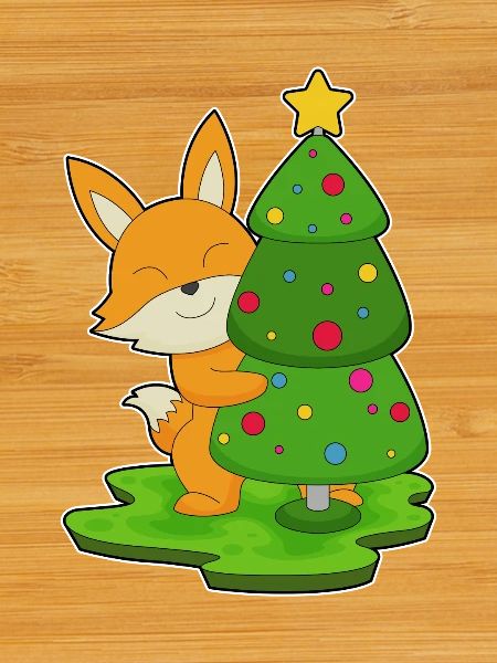 Fox Christmas Christmas Tree
