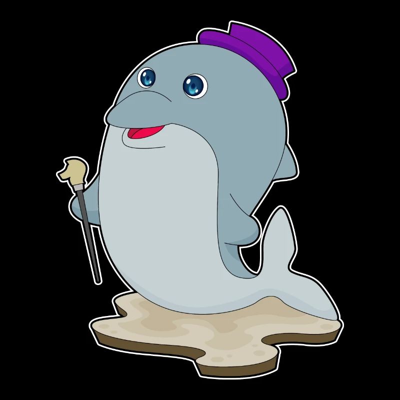 Dolphin Pensioner Walking Stick