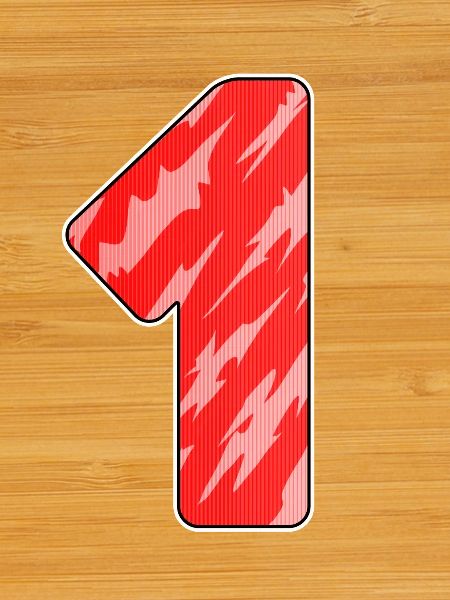 Number 1 Red Pattern - First