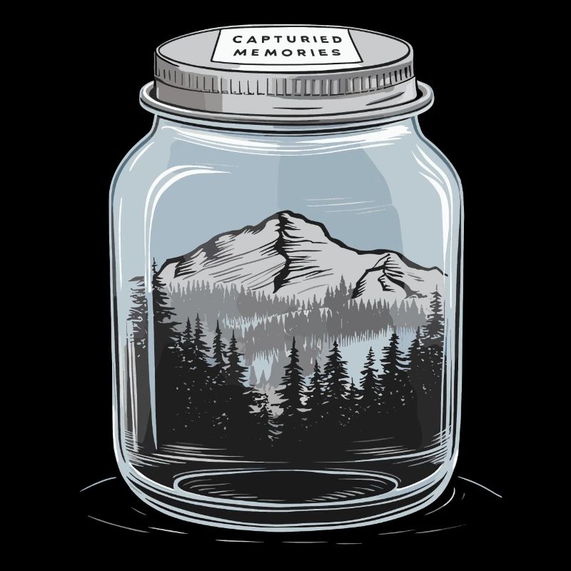 Captured Memories - Mountain Landscape in a Glass