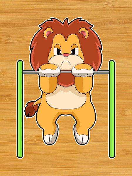 Lion Bodybuilder Pull-ups Bodybuilding
