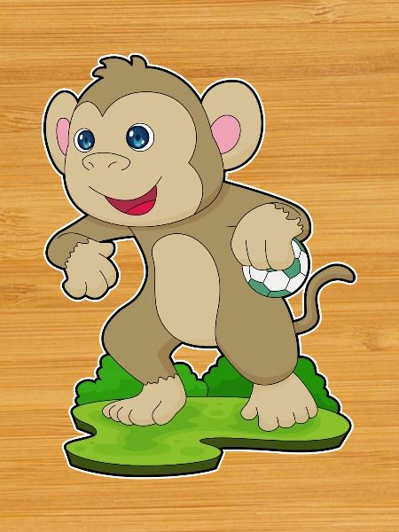Monkey handball player handball