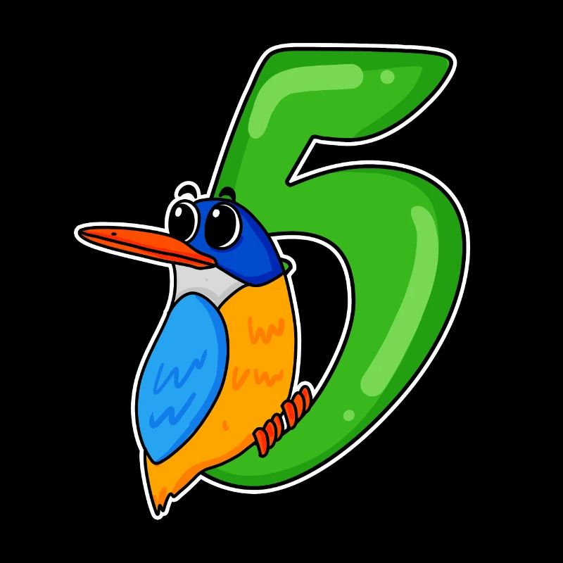 5. Geburtstag Motiv Vogel - 5 jahre