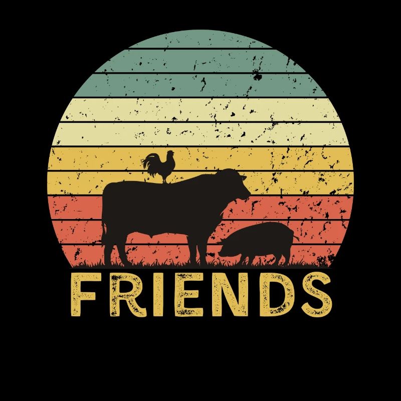 Bauernhoftier Freundschaft Design