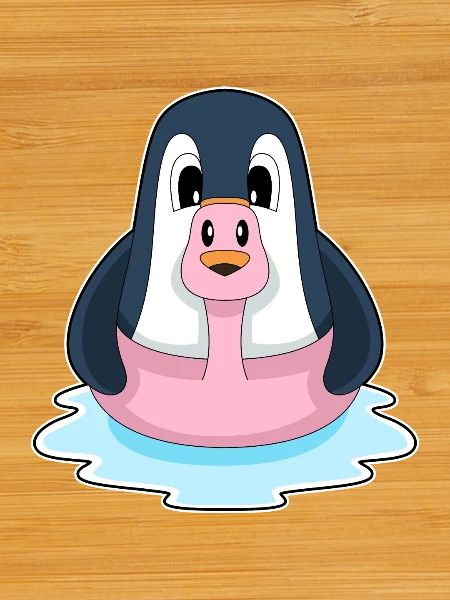Flamant rose pingouin