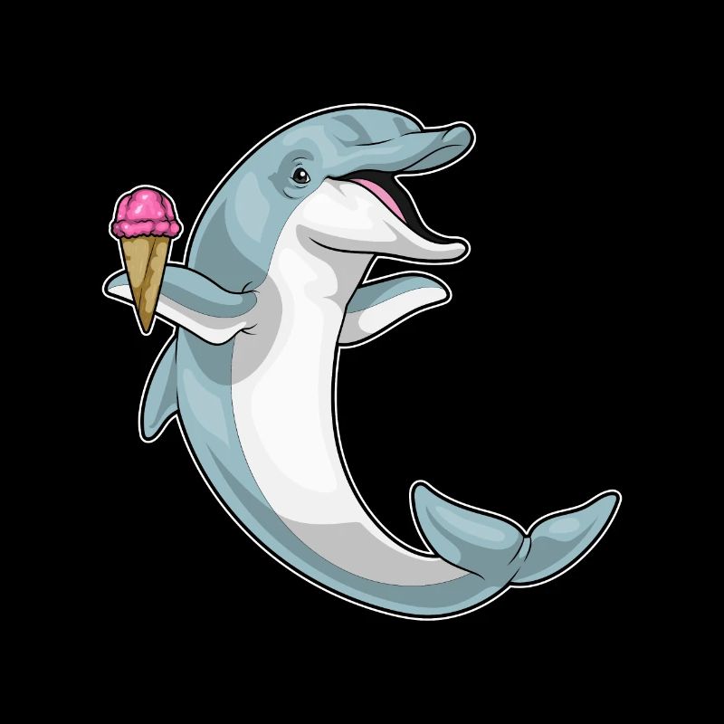 Crème glacée aux gaufres Dolphin