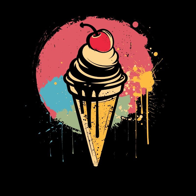 Graffiti de cornet de crème glacée