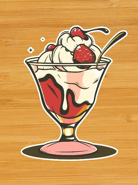 Ice cream sundae Drawing