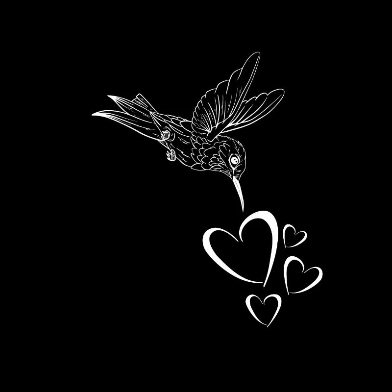 Kolibri mit Herzen