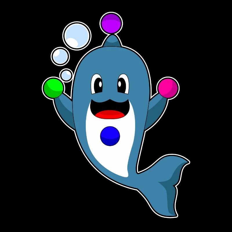 Dolphin juggler juggling