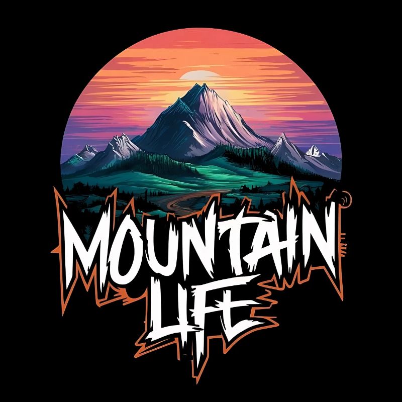 Lune de montagne à couper le souffle avec coucher de soleil