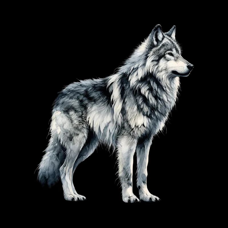 Loup design Wolf Lover Loup Majestueux