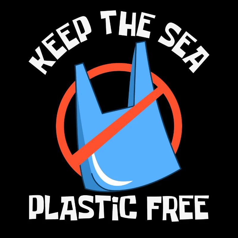 Bathing beach & sea plastic-free against pollution