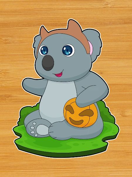 Koala Citrouille d’Halloween