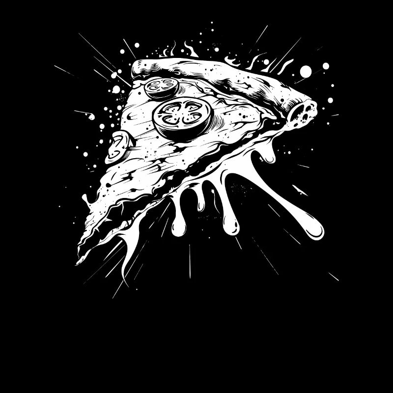 Dessin de morceau de pizza