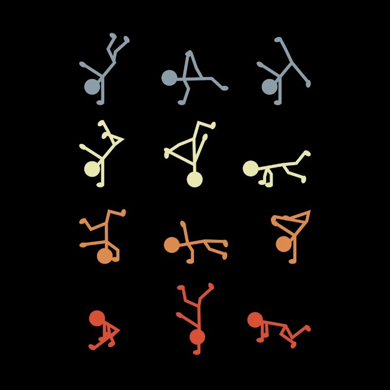 Breakdancer stick figures