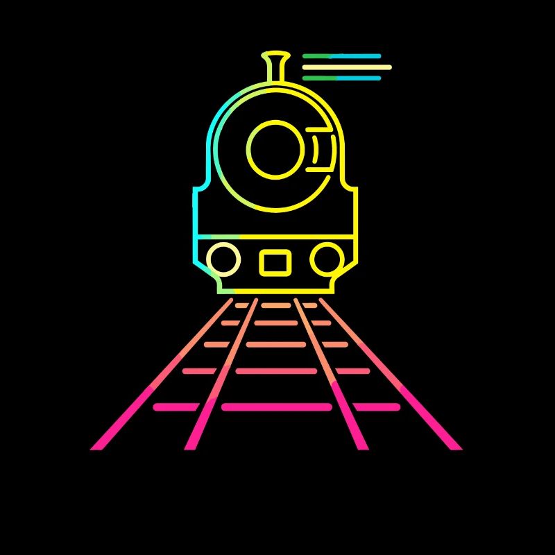 Eisenbahn Cartoon Stil