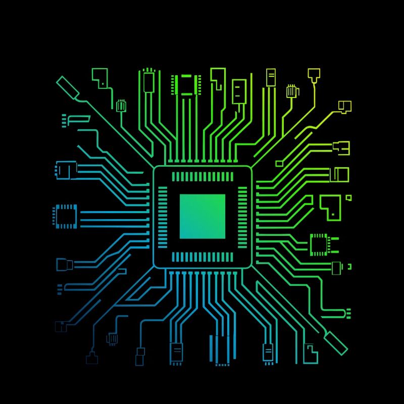 Coloré Ordinateur Circuit Imprimé Board Tech Électronique