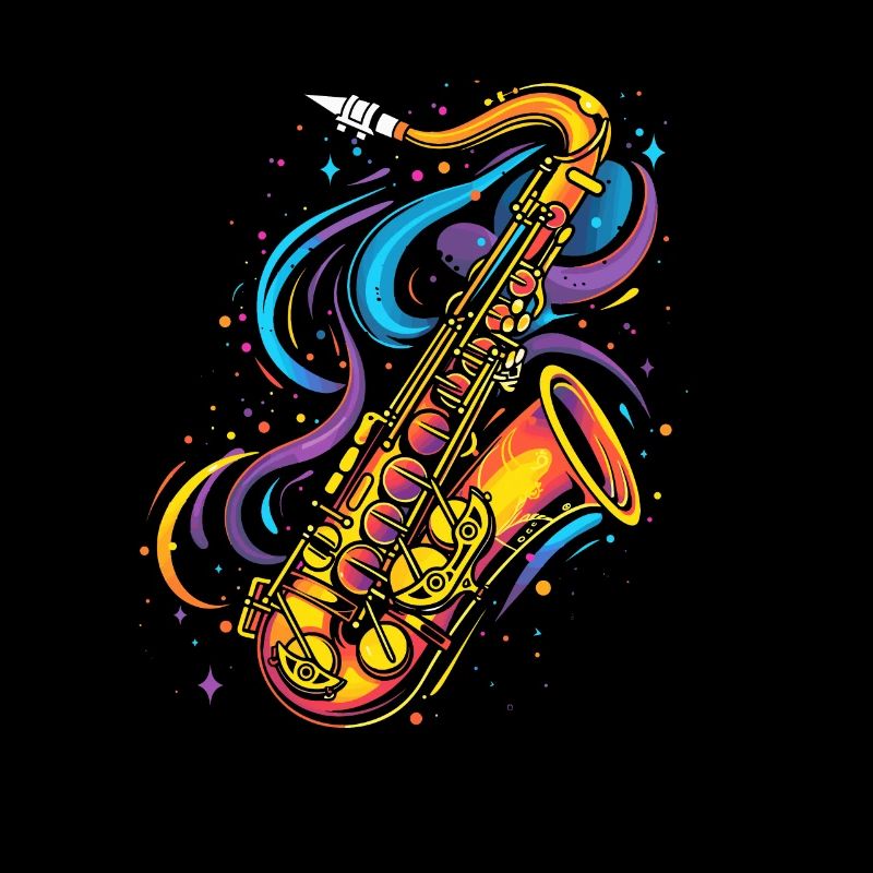 Saxophone Cartoon Look