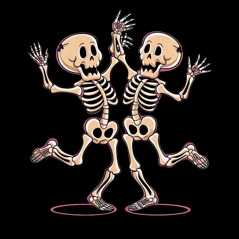 Cheerful Dance Skeleton Figures