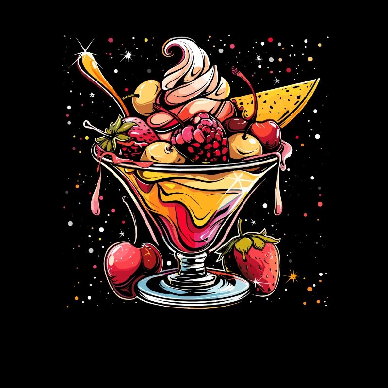 Graphique sundae à la crème glacée