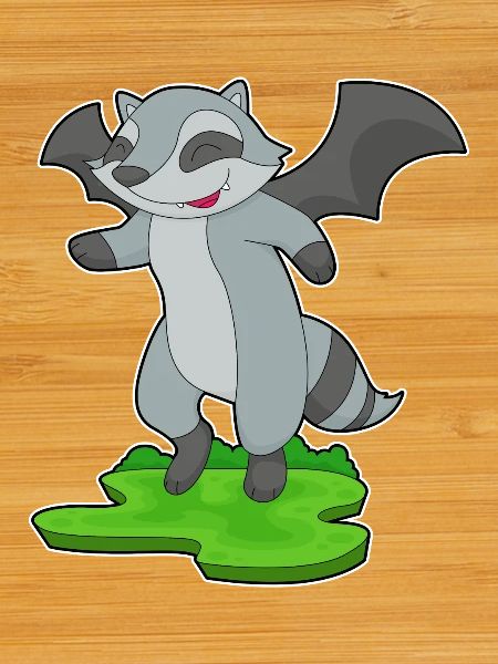 Raccoon Halloween Vampire
