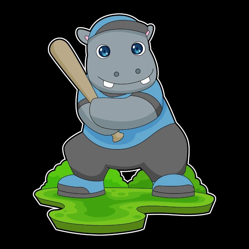 Hippopotamus Baseball Baseball Bat
