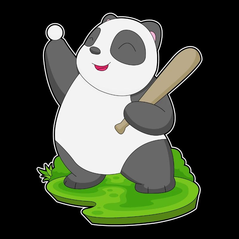 Panda Baseball Baseball Bat