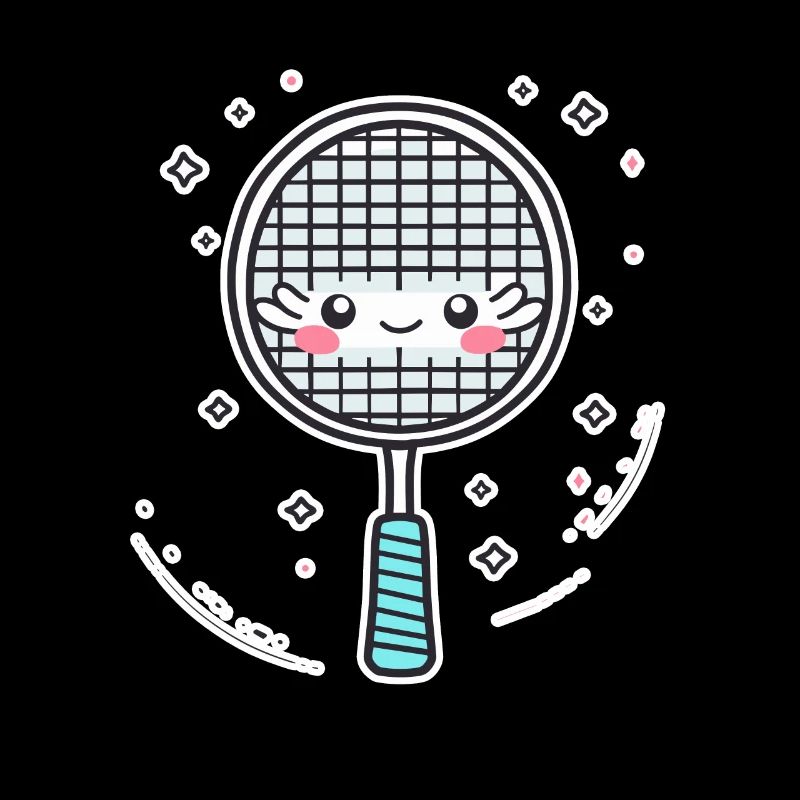 Badminton Racket Comic Look