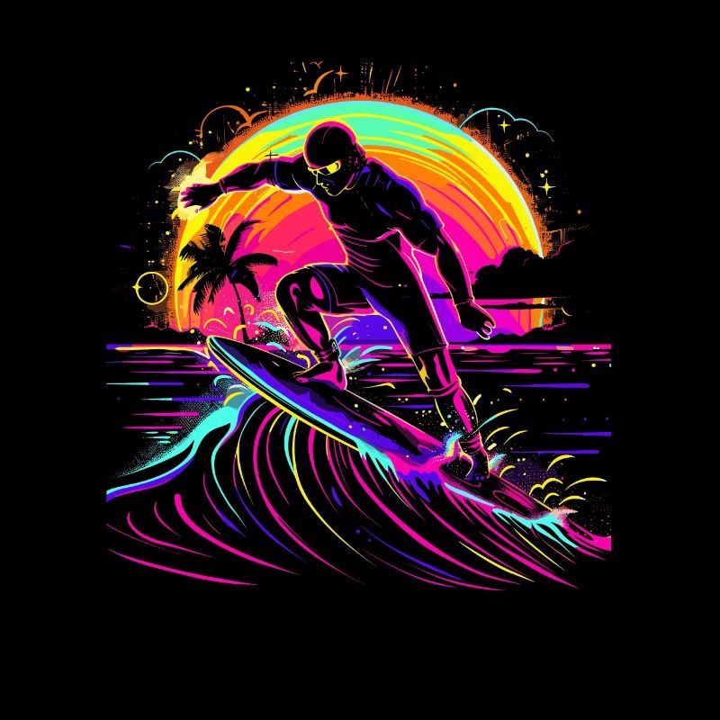Surfeur Vaporwave