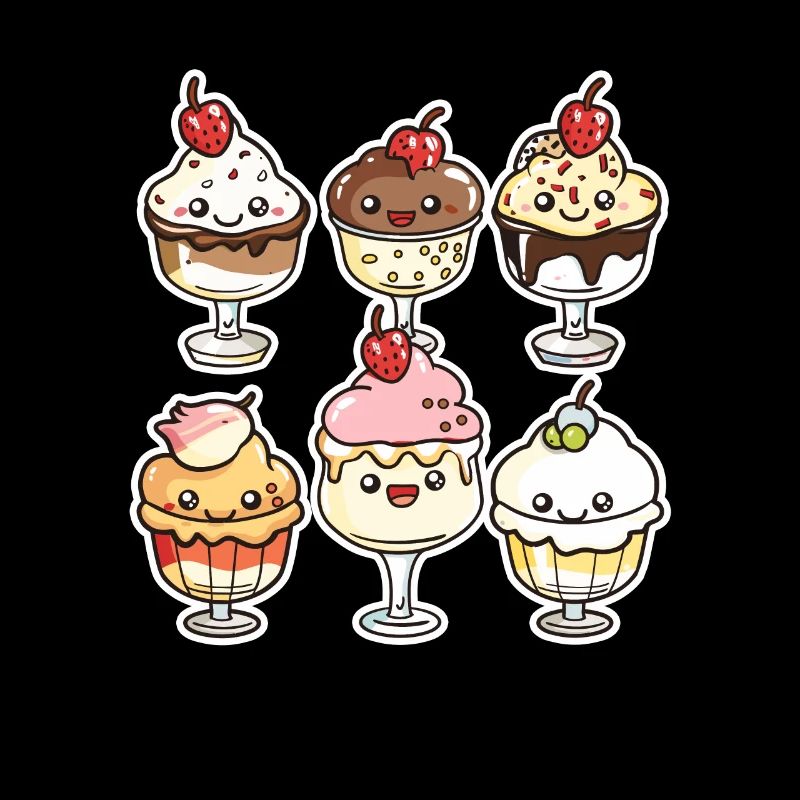 Dessin animé de crème glacée