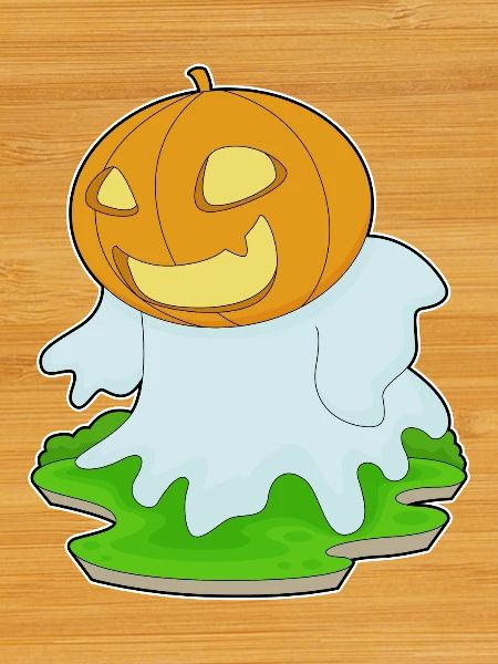 Citrouille fantôme d’Halloween