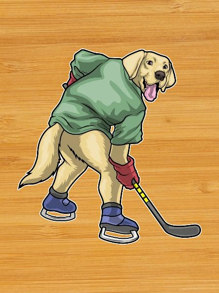 Labrador Eishockey Eishockeyschläger