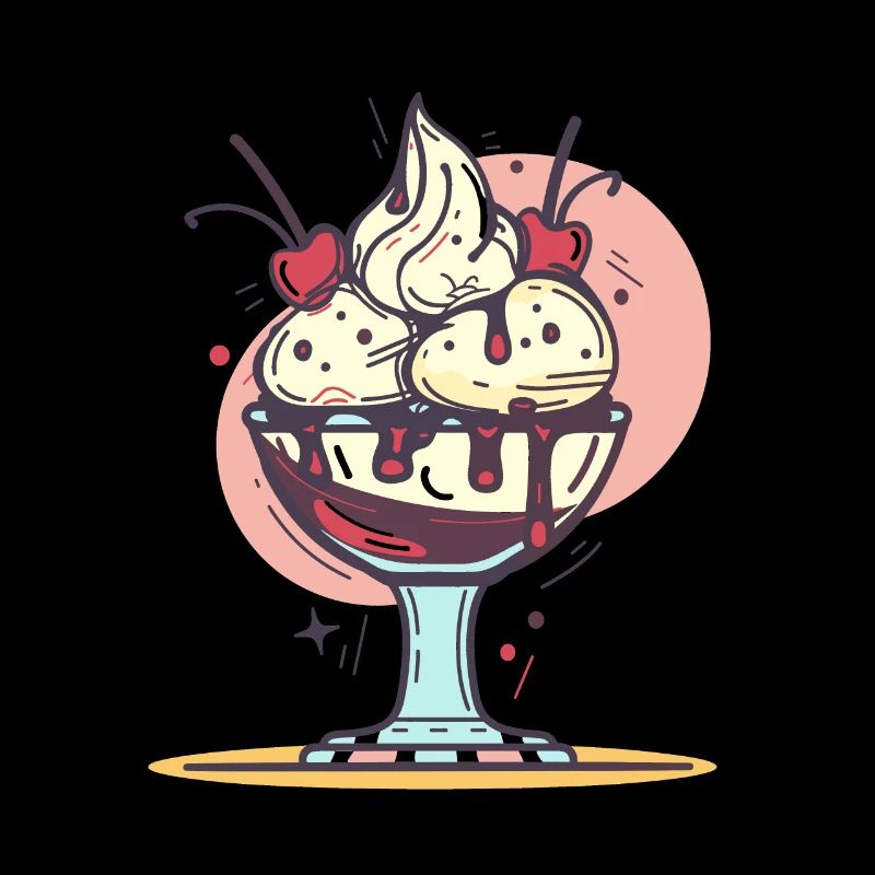 Graphique de crème glacée