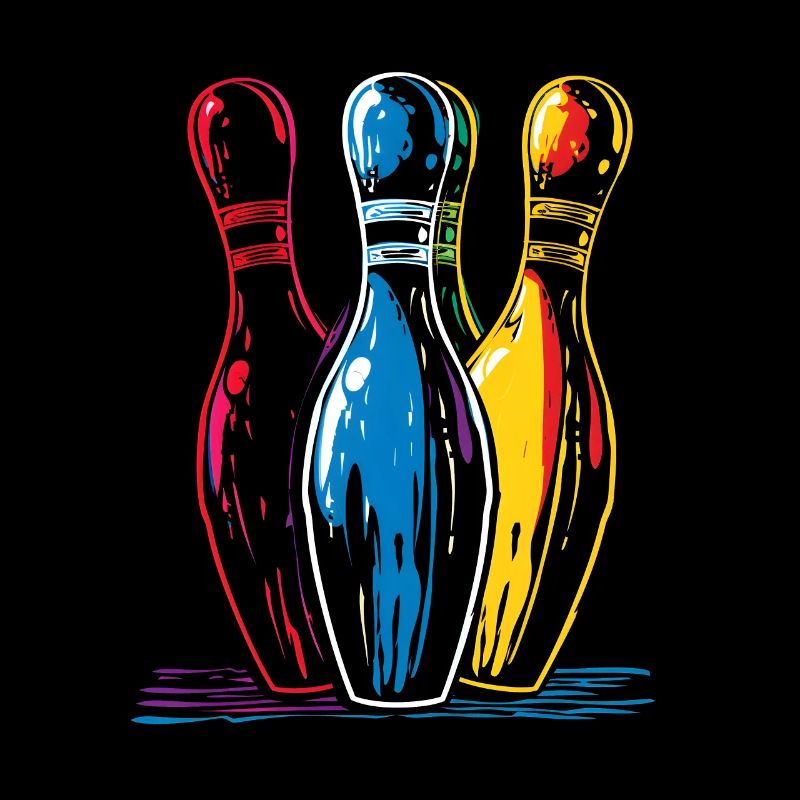 Oldschool Bowling Zeichnung