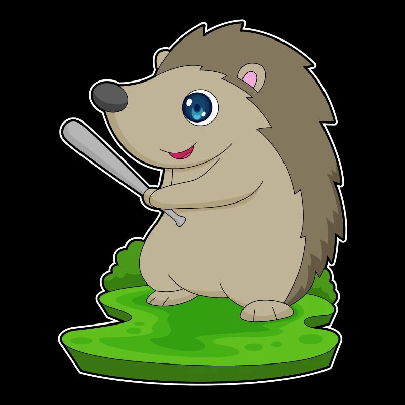 Hedgehog Baseball Baseball Bat