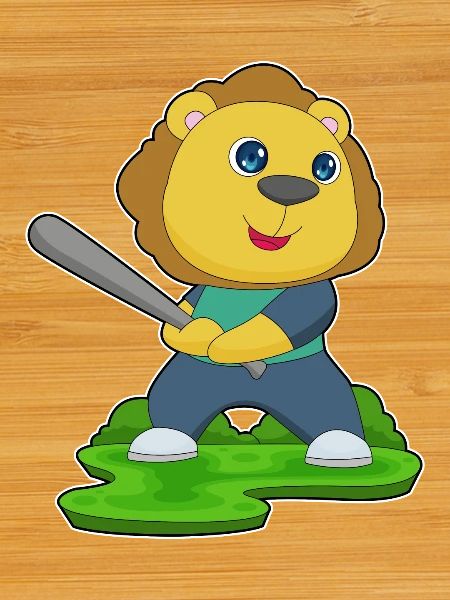 Lion Baseball Baseball Bat