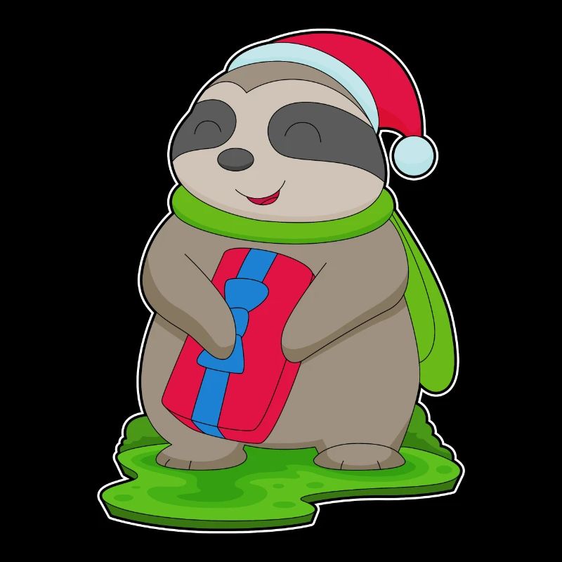Faultier Weihnachten Weihnachtsmütze