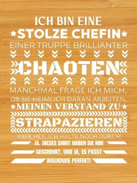 EINE STOLZE CHEFIN BRILLIANTER CHAOTEN