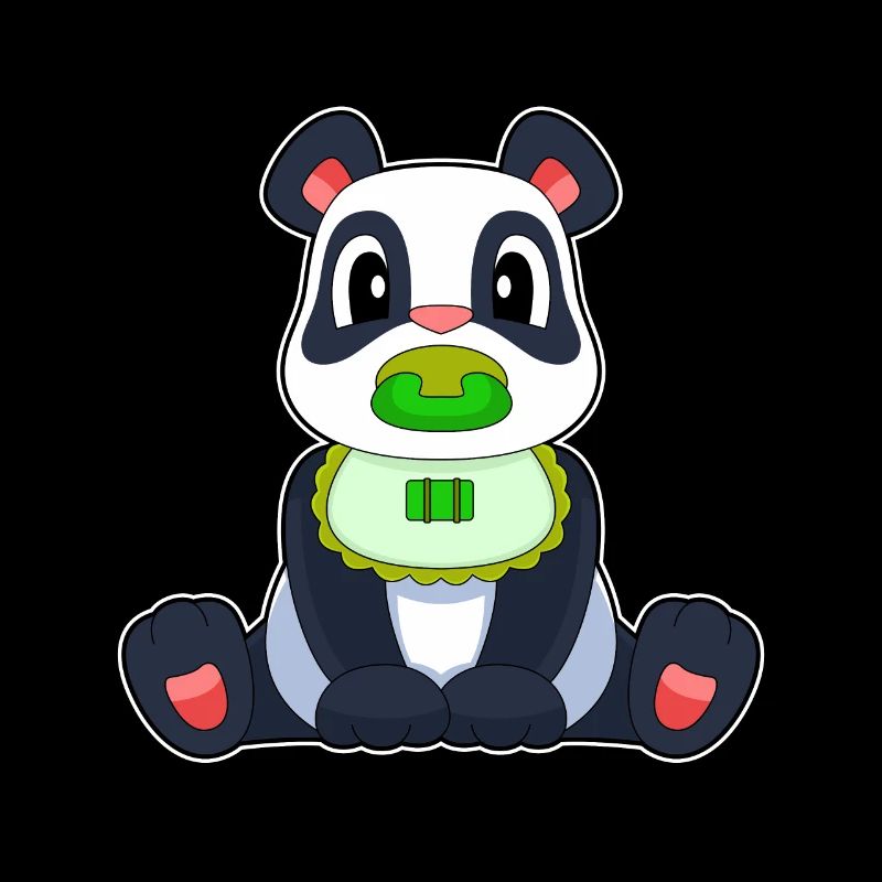 Panda Baby Bib Pacifier