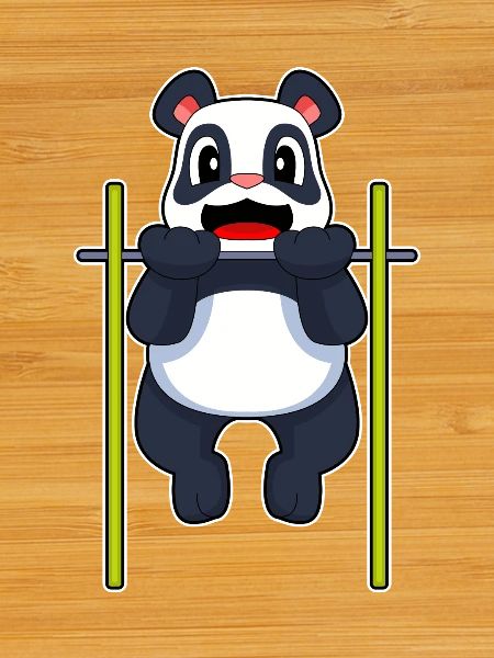 Panda Bodybuilder Tractions Musculation