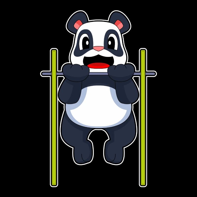 Panda Bodybuilder Tractions Musculation
