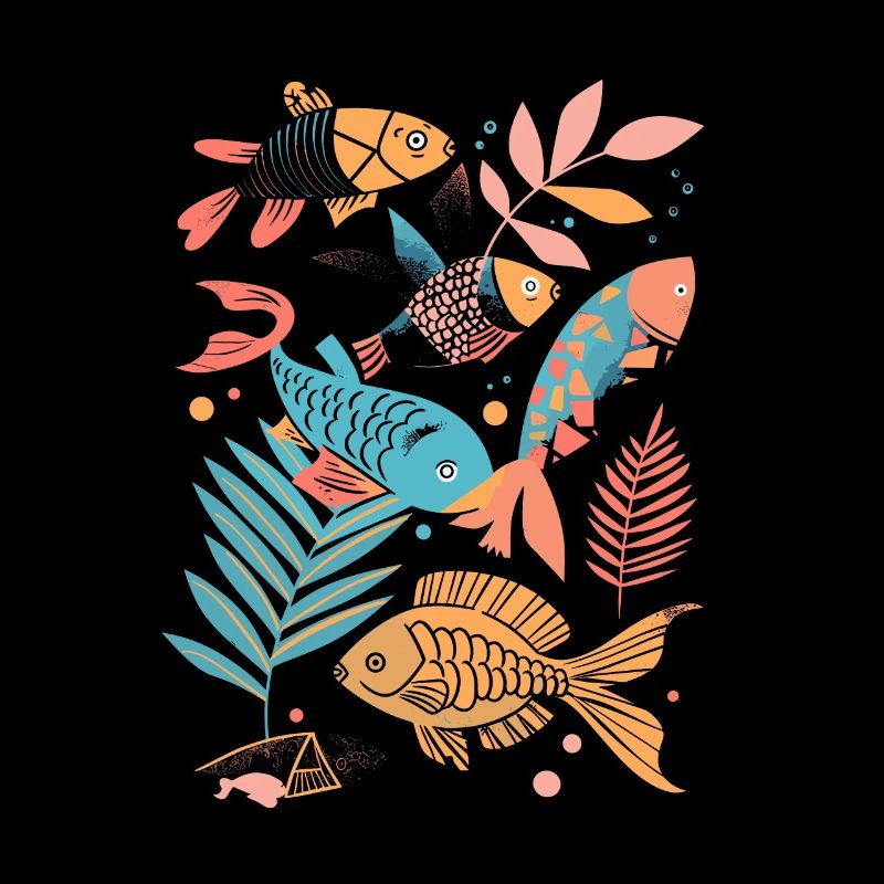 Style de dessin animé de pêche