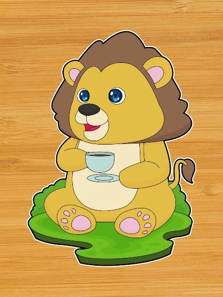 Löwe Tasse Kaffee