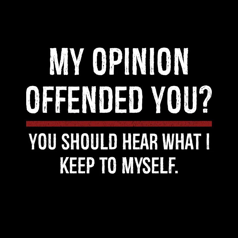 Mon opinion vous a offensé, vous devriez entendre sur