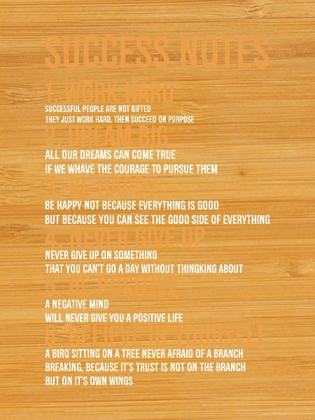 success notes