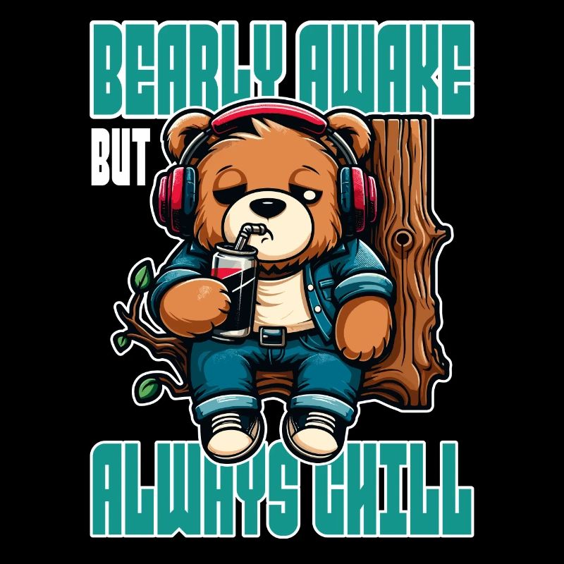 Bearly Awake - Funny Bear Design